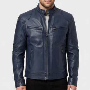 Nouvelle arrivée Veste en cuir pour motard pour homme Toile écologique Dernier design Prix bas Fabriqué au Pakistan Veste en cuir - Product Image 1