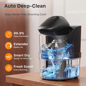 Kit de <span class=keywords><strong>rasoir</strong></span> électrique pour hommes chauves, <span class=keywords><strong>rasoir</strong></span> électrique avec station de nettoyage et de charge intelligente [gentil avec le cuir chevelu sensible] - Product Image 6
