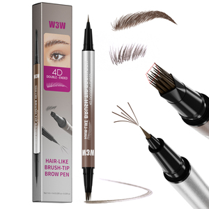 Crayon à sourcils double embout 4D, stylo à sourcils liquide, pointe de pinceau effet poils, fini naturel, imperméable - Product Image 3