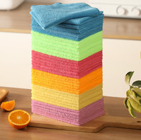 Serviette multi-usages, chiffon sans peluches, technologie de tricotage warp et fibres ultra-fines, chiffon de nettoyage en microfibre réutilisable