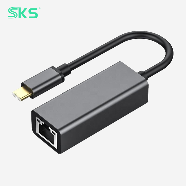 USB C to RJ45 Gigabit Ethernet Adapter, Aluminum Shell Type C LAN Network Adapter for Laptop