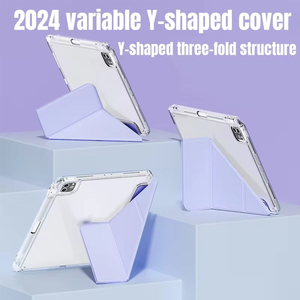 เคสแท็บเล็ต Ksentry รุ่นใหม่มาแรงปี 2024 แบบพับสามตอน+Y พับได้อัตโนมัติ ปิด/เปิดหน้าจออัตโนมัติ หนัง PU กันกระแทก/กันรอยขีดข่วน รับประกัน <span class=keywords><strong>1</strong></span> ปี สำหรับ <span class=keywords><strong>iPad</strong></span> - Product Image 6