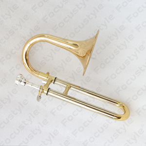 <span class=keywords><strong>Trombón</strong></span> Piccolo en Sib Alto, <span class=keywords><strong>Trombón</strong></span> de Latón Dorado de Alta Calidad, Instrumento Focustyle, Campana de 99.5mm, Diámetro Interior de 11.66mm, <span class=keywords><strong>Pistones</strong></span> de Acero Inoxidable - Product Image 2
