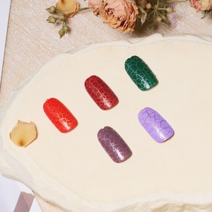 Vernis à ongles gel UV super facile à appliquer avec effet craquelé cool, motif craquelé étonnant, séchage à l'air libre - Product Image 1