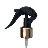 Pulvérisateur à pompe anti-fuite en aluminium-plastique noir 24/410 pour bouteille d'eau avec mini-gâchette de pulvérisation sous pression