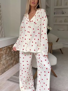 2025 Dễ Thương Thiết Kế Mới Phụ Nữ Đồ Ngủ Đặt Bông Ngủ Áo Ngủ Mềm <span class=keywords><strong>Pj</strong></span> Bộ Dài Nhà Cung Cấp Nhà Máy Của Phụ Nữ Ngủ - Product Image 2