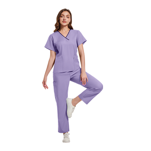 À la mode femmes gommages Uniforme De Enfermera <span class=keywords><strong>garde</strong></span> de sécurité uniformes chirurgical médical T-shirt en gros travail uniforme vêtements - Product Image 4