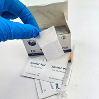 Toallitas desinfectantes desechables con alcohol, 75% de etanol, paquete individual, 100 unidades/caja, para manicura, limpieza de la piel y desinfección