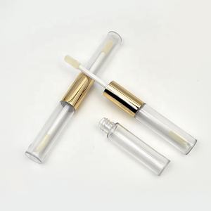 Empty Gold Tube Lip Gloss Double Sided Lipgloss Tube Lip <b>Matte</b> Bottle Packaging Labels Lip Gloss Tube - Product Image 3
