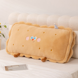Cute Cookie Plush Throw Pillow Pink Yellow Plush <b>Doll</b> Pillow Home Decoration Gifts for Children Adults Soft PP Cotton Pillow - Product Image 3