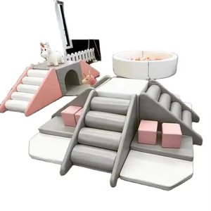 Aire de jeux intérieure mobile <span class=keywords><strong>pour</strong></span> enfants, équipement de jeu souple blanc et rose, piscine à balles au sol, ensembles de jeux souples <span class=keywords><strong>pour</strong></span> tout-petits, location <span class=keywords><strong>pour</strong></span> fêtes d'enfants - Product Image 5