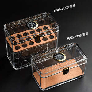 Humidor de Puros Portátil de Pequeña Capacidad <span class=keywords><strong>Grus</strong></span> FAYUE, Diseño Moderno, Plástico Transparente con Cierre, Técnica de Laca para Principiantes, Ecológico - Product Image 2