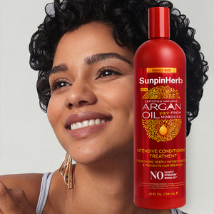 Traitement revitalisant intensif à l'huile d'argan Creme of Nature pour cheveux bouclés et crépus naturels, soin de réparation profonde - Product Image 1