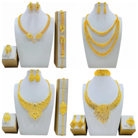Africa Bride Hot Selling Brésilien Simple Design Collier Boucles d'oreilles 4pcs Ensemble de bijoux