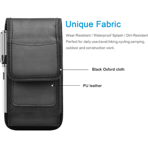 Étui universel en cuir de nylon avec pochette à clip pour carte d'identité pour iPhone pour <span class=keywords><strong>Samsung</strong></span> VIVO - Product Image 3