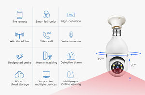 جديد اللاسلكية WiFi داخلي WiFi CCTV الأمن لمبة PTZ IP كاميرا 3MP Carecam برو اتجاهين الصوت واي فاي E27 لمبة شبكة IP كاميرا متحركة - Product Image 2