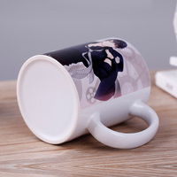Tasse à café anime en céramique pour sublimation, vente en gros, impression personnalisée, 300ml-400ml, compatible lave-vaisselle et micro-ondes, couleurs personnalisées, maison/bureau