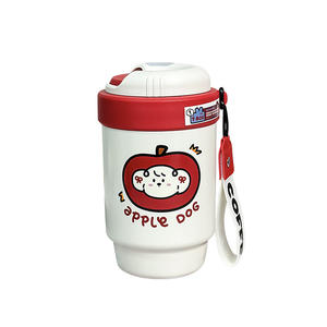 Moclo Insulated <b>Tumbler</b> 500Ml Portable Coffee Bottle For Women Travel Stainless Steel <b>Cup</b> <b>With</b> <b>Straw</b> Cute Design - Product Image 4