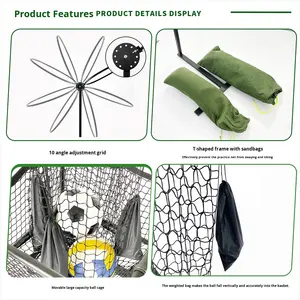 Портативная многоугольная сетка для пляжного волейбола, легко разбирать оборудование для метания с фиксированной точкой - Product Image 3