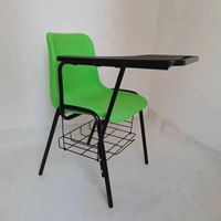 Mobilier scolaire empilable de qualité vente en gros à bon prix chaise d'étude en plastique pour apprendre la formation des étudiants avec tablette écritoire