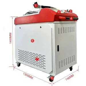 Hoge Kwaliteit 1500W 2000W Fiber Laser Reinigingsmachine Voor Olie Vlek Roest Coating Materialen Verven Verwijdering Laserreiniger