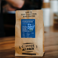 AT Pack Nouvelle Arrivée Sacs à café à fond plat de 250g avec valve Sac à fente pour carte kraft Poche avec fente pour carte Sacs d'emballage pour café