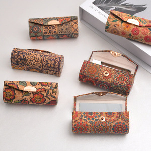 Étui à <span class=keywords><strong>lunettes</strong></span> rétro vintage rectangulaire portable, nouveau, pliable, en liège écologique, semi-rigide, créatif, ensemble d'emballage <span class=keywords><strong>pour</strong></span> <span class=keywords><strong>lunettes</strong></span> en bois - Product Image 4