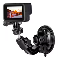 Support de fixation par ventouse pour caméra de voiture, idéal pour enregistreur de conduite, vlogging de voyage, support de pare-brise réglable à 180 degrés
