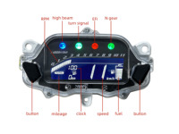 MOQ rendah Klaster pengukur panel instrumen sepeda motor CG Honda 160 Titan Fan