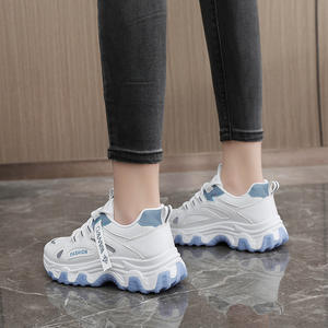 Q7822 Nouvelle Tendance Baskets <span class=keywords><strong>de</strong></span> Marche pour <span class=keywords><strong>Femme</strong></span> <span class=keywords><strong>Chaussures</strong></span> <span class=keywords><strong>de</strong></span> Sport Décontractées Respirantes à Semelle Compensée - Product Image 4