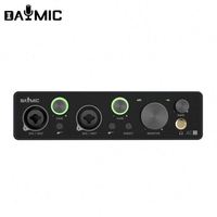 Professional Daymic 2-Channel Audio Interface Portable USB Sound Card Mixer 105dB Dynamic Range 20Hz-20kHz Frequency Response