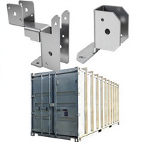 Kit de supports de cadre extérieur en bois pour conteneur, supports en acier à 2 voies, supports pour étages supérieurs, supports extérieurs pour conteneurs maritimes