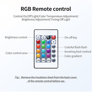 Lampes murales rechargeables RGBW à double face, à intensité variable, magnétiques, 360° °   Projecteur sans fil rotatif avec télécommande pour la lecture - Product Image 3