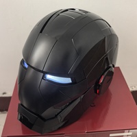 Casque de super-héros MK 5 portable noir mat pour cosplay – Vente chaude