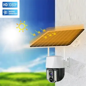 Cámara solar sin red sin electricidad 24 horas grabación continua 4G batería solar alimentado a todo color al aire libre CCTV