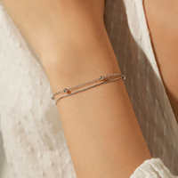 Mode serpent chaîne Bracelet 925 en argent Sterling Simple perles lien chaîne Bracelet pour femmes bijoux fins accessoires
