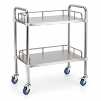 Chariot de stérilisation en acier inoxydable pour instruments médicaux, destiné aux CSSD hospitalières et au maniement des instruments chirurgicaux