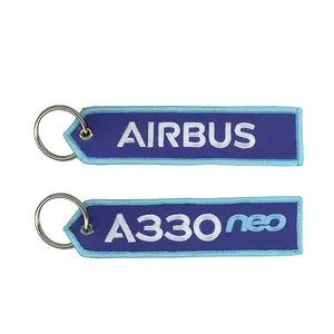 Gantungan Kunci Bordir Logo Kustom Fesyen Gantungan Kunci Bordir untuk Penerbangan