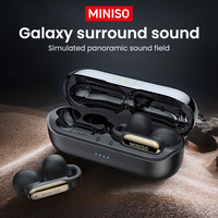 Casque de jeu sans fil Miniso X36 avec BT5.4 pour Bluetooth 360 son panoramique ENC HD appel Clip d'oreille en veille Super longue