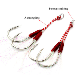 Free sample 10#-24# Fishing Hook Superioriorfishin Assist Fishing Hook Carbon Steel Twin Assist Jiiging Hook