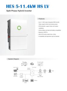 Inversor híbrido trifásico Timelec de 5-11.4kW con protección IP65, compatible con baterías de litio y baterías de plomo-ácido. - Product Image 2