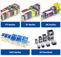 Bloc de jonction traversant UK10N UK10N 10mm² à connexion par vis, connecteur d'alimentation, bloc de jonction sur rail DIN pour contrôle industriel