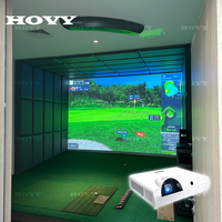 Système de simulateur de golf numérique d'intérieur HOVY, prix, écran intelligent, projection interactive, équipement de simulation de golf