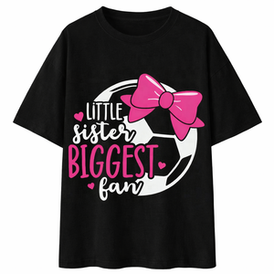 เสื้อยืดผู้ชายลายโบว์สีชมพูสุดน่ารักสำหรับแฟนฟุตบอล เสื้อยืดผ้าฝ้ายทรงโอเวอร์ไซส์สุดเทรนดี้ ของขวัญสุดพิเศษสำหรับครอบครัวคนรักฟุตบอล - Product Image 4