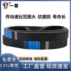 สายพานส่งกำลังอุตสาหกรรม HTD รุ่น L135 L187 สีดำ ทำจากยางนีโอพรีน สายพานซิงโครนัสแบบมีฟัน สำหรับงานกล  สามารถปรับแต่งได้ตามความต้องการของลูกค้า (OEM) - Product Image 5