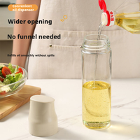 Bouteille d'huile en verre à ouverture et fermeture automatiques, sans gouttes, grande capacité, distributeur d'huile anti-fuite pour la cuisine et la cuisson (vente en gros)