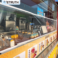 Wetruth Remorque Bar Mobile, Café, Restaurant, Entièrement Équipée, Remorque Alimentaire pour Doner Kebab, Concession de Boissons, Food Truck