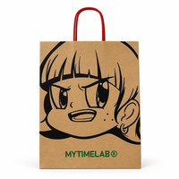 Sacs en papier personnalisés imprimés, sacs en papier kraft recyclables, sacs cadeaux pour vêtements, sacs à emporter pour aliments avec votre propre logo