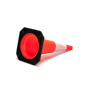 Wholesale 1000mm PE Traffic <b>Cone</b> with White Reflective Tape Rubber Base Delineator Post <b>Road</b> Safety Warning Plastic Traffic - Product Image 3