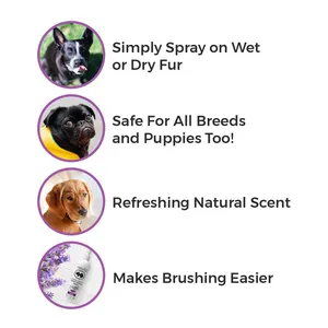 Conditioning Hair Detangling Spray Conditioner Lavender Dog Puppy Detangler And Dematting Spray Pet Supplier